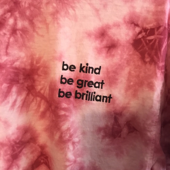 NWT! Zara “be kind be great be brilliant” tie dye tee shirt - Picture 2 of 5